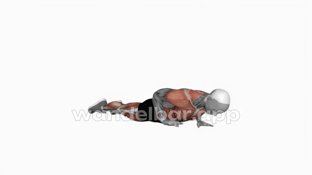 cobra pose: lying face down, chest lifted on straight arms, hips on floor