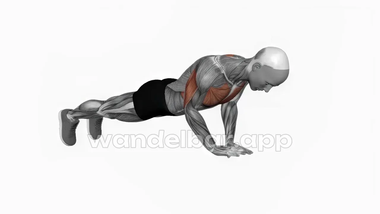 diamond push-ups at the bottom: chest above diamond-shaped hands, elbows tucked back