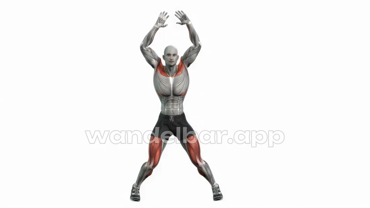 jumping jacks bodyweight calves exercise — proper form demonstration
